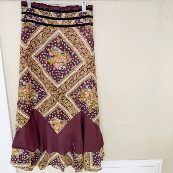 Free People Vintage Boho Floral Midi Skirt - Picture 6 of 7